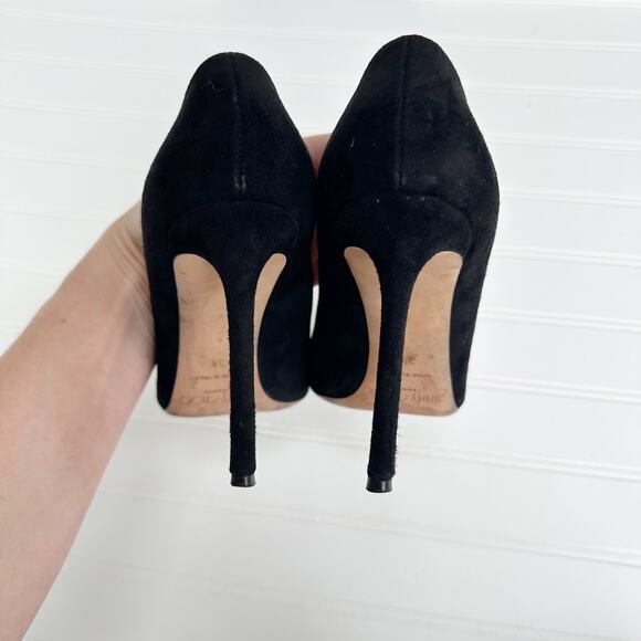 Jimmy Choo Romy 100 Pumps Black Suede Leather Classic Stiletto Heel Size 38 - Picture 4 of 8